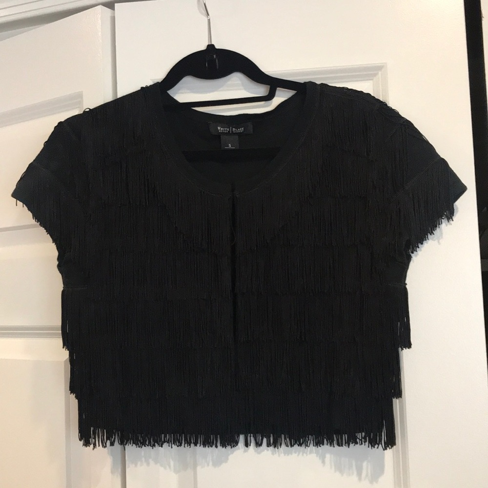 Black fringe vest